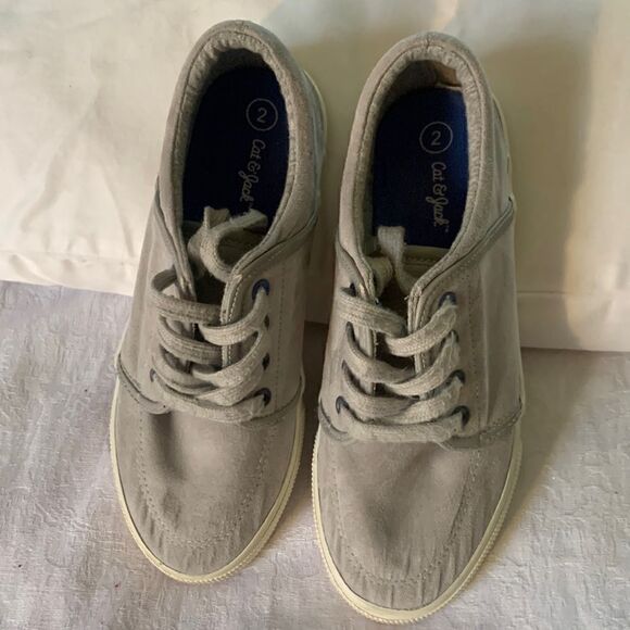 Cat & Jack Sneakers Kids Gray Size 2 - Picture 1 of 11